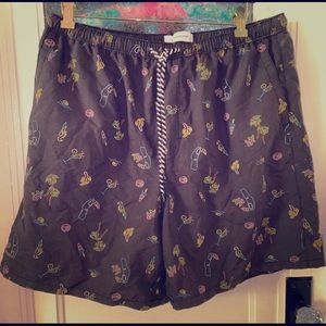 Tropical Images Swim Trunks Urban Outfitters